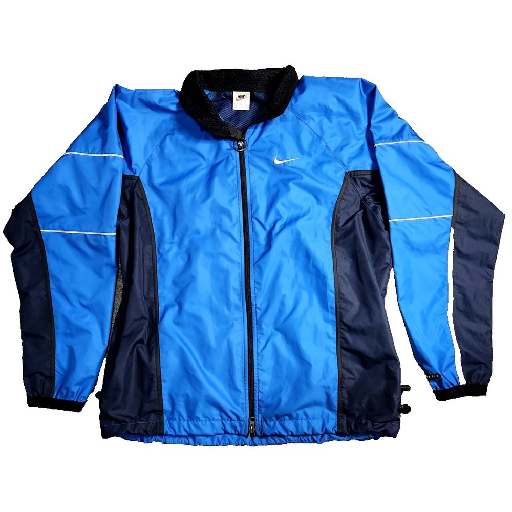 Nike Clima-FIT Windbreaker Jacket Mens Medium Blue Navy Full Zip Running SB-TSP